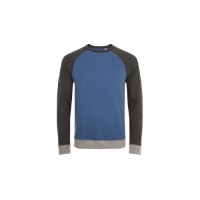 SWEAT TRICOLOR SANDRO AZUL ARDÓSIA/CINZA MATIZADO